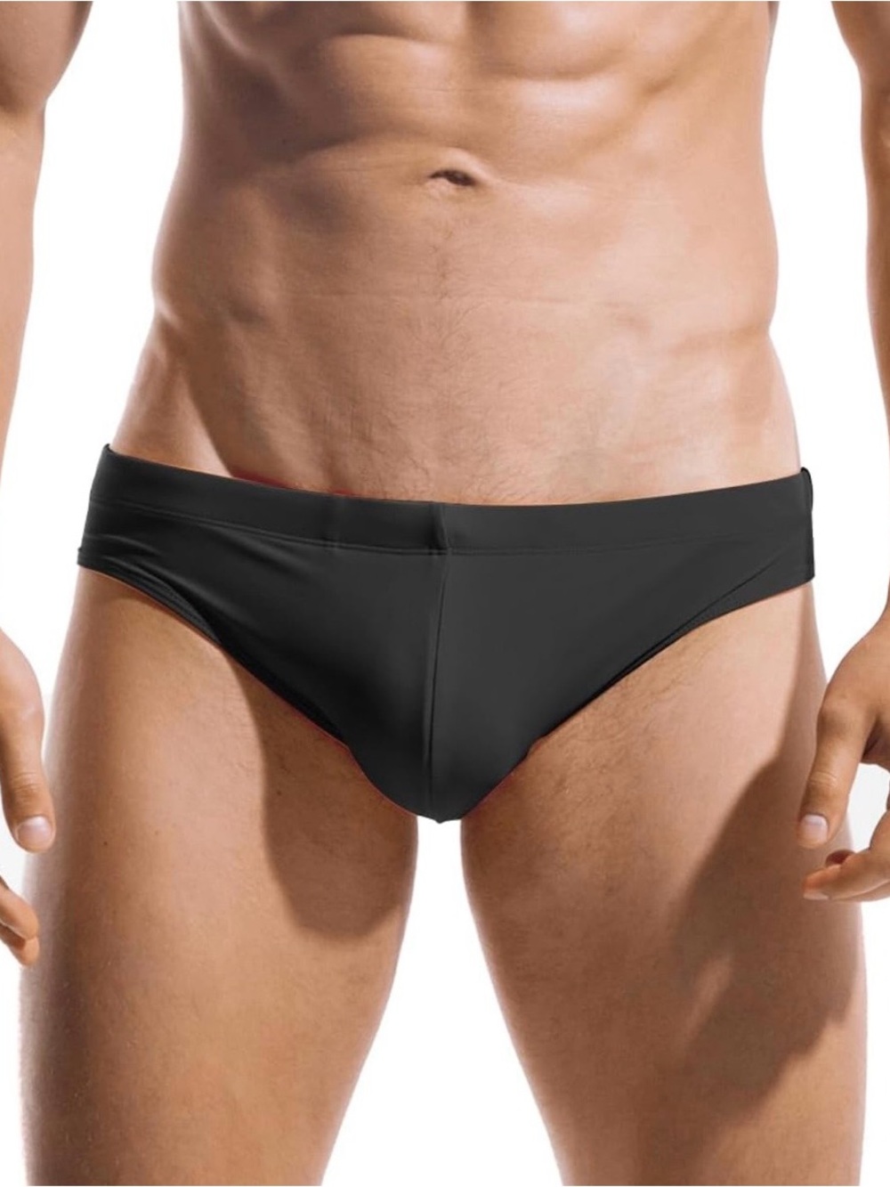 Men's Charcoal Swim Briefs - Classic Low-Rise